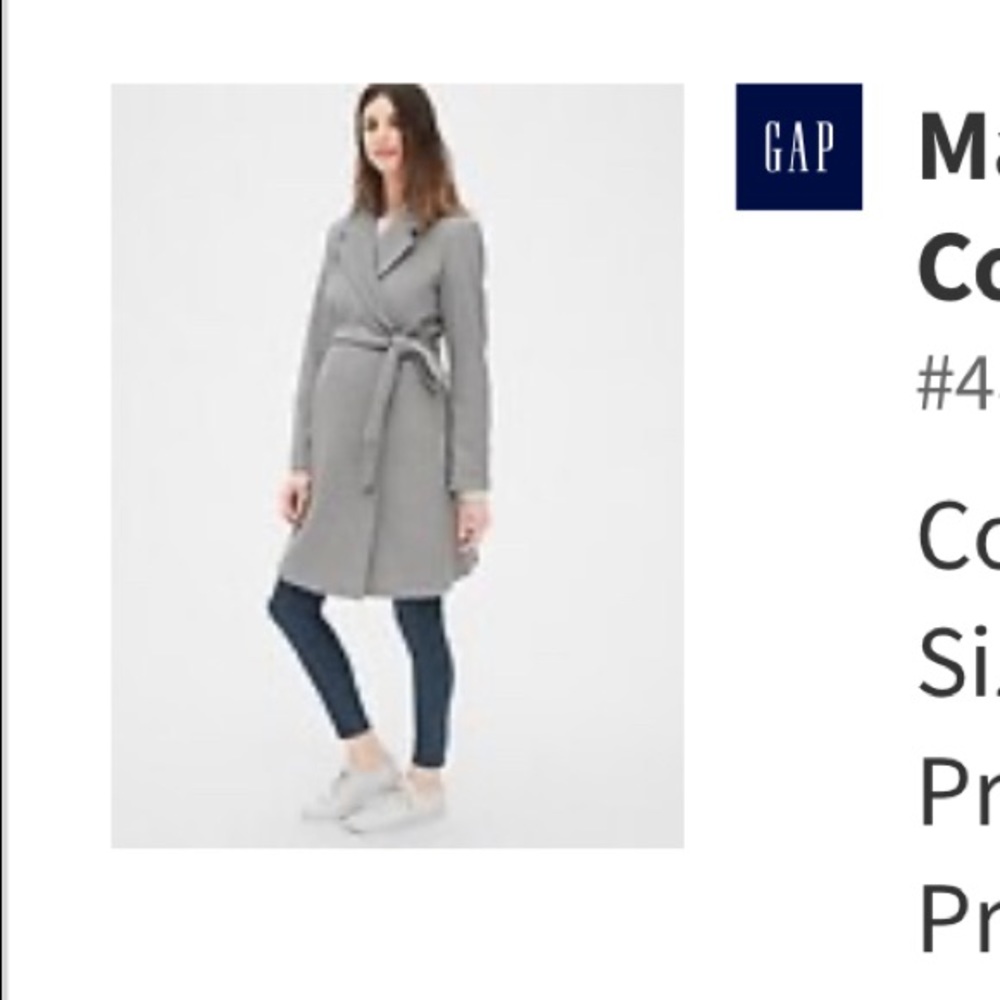Grey maternity coat
